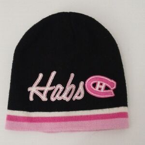 NHL Canadiens Habs Montreal Pink Knit Beanie Youth Adult Hat